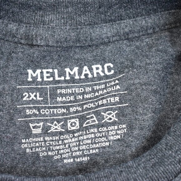 Men's Melmarc T-Shirt #1 Dad Short Sleeve 2XLARGE Charcoal Heather NEW - Picture 8 of 8
